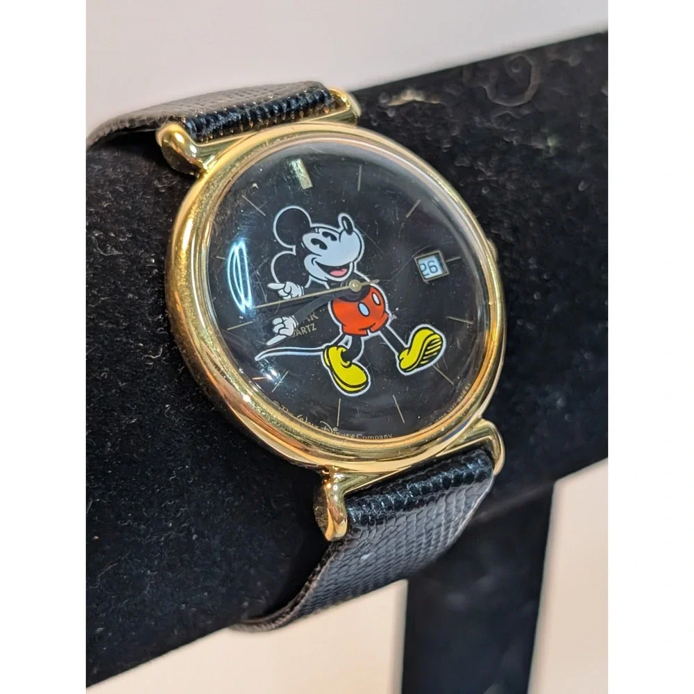 MICKEY‎ MOUSE, PULSAR V537-8A30 Black Dial UNISEX CHARACTER WATCH 499